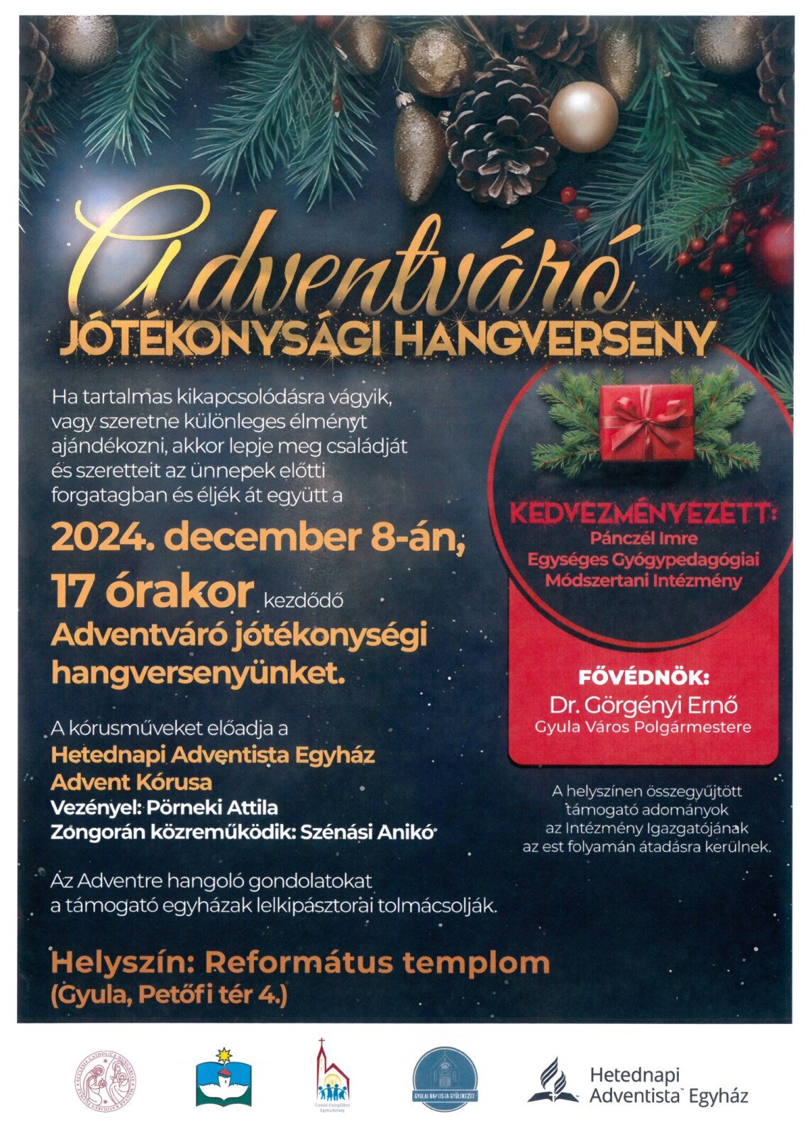 adventváró jótékonysági hangverseny