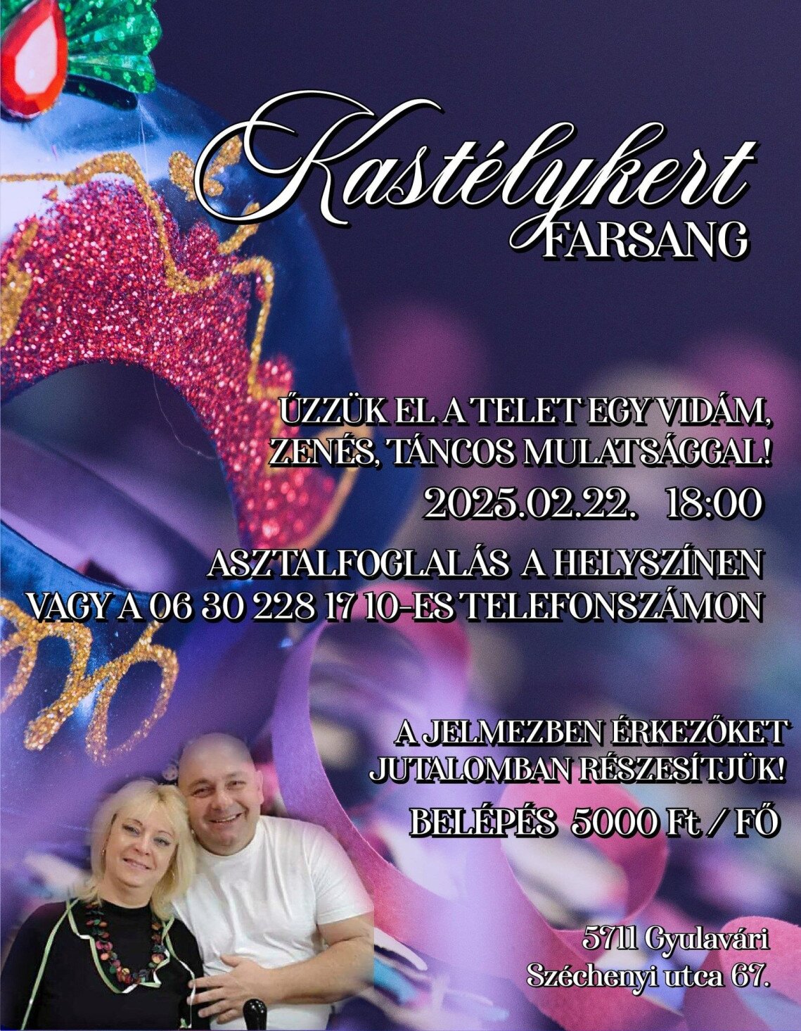 kastélykert bisztró - farsang